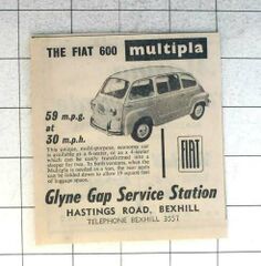 Glyne Gap Service Station Advertisement 1958